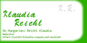 klaudia reichl business card